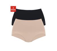 Formslip PETITE FLEUR, Damen, Gr. 36/38, schwarz (schwarz, beige), Obermaterial: 65% Baumwolle, 20% Elasthan, 15% Polyamid, unifarben, Unterhosen Formslip, aus elastischer Baumwolle, Shape wear (73946