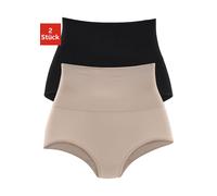 Formslip, Damen, Gr. 40/42, schwarz (schwarz, beige), Jersey, Obermaterial: 65% Baumwolle, 20% Elasthan, 15% Polyamid, PETITE FLEUR BY LASCANA, unifarben, eng, Unterhosen Formslip, shape wear, unifarb