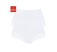 Formslip, Damen, Gr. 40/42, weiß, Jersey, Obermaterial: 65% Baumwolle, 20% Elasthan, 15% Polyamid, PETITE FLEUR BY LASCANA, unifarben, eng, Unterhosen Formslip, shape wear, unifarben, Baumwollmischung