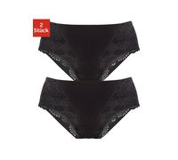 Formslip PETITE FLEUR, Damen, Gr. 40/42, schwarz, Obermaterial: 90% Baumwolle, 10% Elasthan (LYCRA SPORT). Miedereinsatz: 90% Polyamid, 10% Elasthan. Spitze: 90% Polyamid, 10% Elasthan, unifarben, Unt