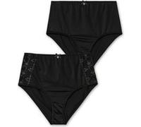 Taillenslip SHEEGO, Damen, Gr. 44, 2 Stk., schwarz (schwarz, schwarz), 82% Polyamid, 18% Elasthan, Unterhosen (60526111-44) schwarz, schwarz