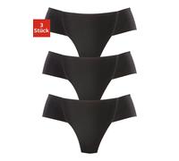 Formstring PETITE FLEUR, Damen, Gr. 44/46, schwarz, Jersey, Obermaterial: 90% Baumwolle, 10% Elasthan (LYCRA SPORT). Meshfutter: 90% Polyamid, 10% Elasthan, unifarben, körpernah, Unterhosen, Bodyformi