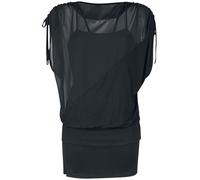 Forplay 2 in 1 Side Sleeve Chiffon Dress T-Shirt schwarz in M