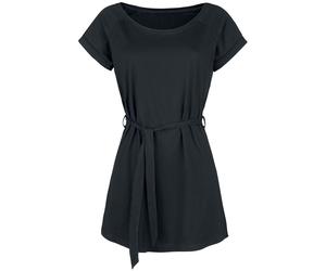 Forplay Jersey Kleid mit Bindegürtel Kurzes Kleid schwarz in XXL