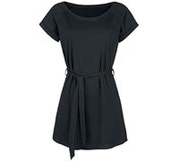 Forplay Jersey Kleid mit Bindegürtel Kurzes Kleid schwarz in M