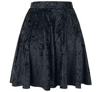 Forplay Velvet Skirt Frauen Kurzer Rock schwarz S 95% Polyester, 5% Elasthan Basics, Gothic, Romantik