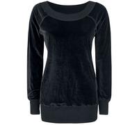 Forplay Velvet Sweater Sweatshirt schwarz in M