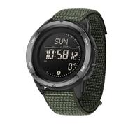 Forrader Digitale Herren-Armbanduhr, Militäruhr für Herren, mit Nylon/Silikonband, wasserdicht, Schrittzähler, modisch, taktische Sportuhr