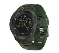 Forrader Digitaluhr Herren Militär Uhr mit 5ATM Wasserdicht Outdoor Sport Schrittzähler Licht/Alarm/Kalorien/Countdown/Stoppuhr, Grün/Schwarz
