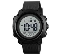 Forrader Herren Sportuhr Outdoor 50M Wasserdicht Großes Zifferblatt Mode LED Sport Armbanduhren Casual Luminous Stoppuhr Alarm Einfache Armee Uhr, schwarz / weiß