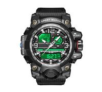 Forrader Herren-Sportuhren, wasserdicht, Militär-Digitaluhr, elektronisch, taktische Armee-Uhren für Herren, Multifunktions-Armbanduhr mit Dual-Zeitalarm, Datum, Stoppuhr, schwarz / weiß, Gurt