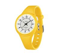 Forrader Kinderuhren für Jungen und Mädchen, 50 m wasserdicht, analog, Lernzeit, leicht zu lesen, für Kinder von 3-12 Jahren, gelb, Armband