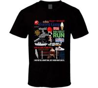 Forrest Gump History Movie Poster Quote Mashup Tom Hanks Fan T Shirt Men's T Shirt Retro Tee Black L