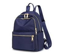 FORRICA Rucksack Damen - Leichter Nylon Cityrucksack mit Vielen Fächern als Tagesrucksack für Alltag und Freizeit - Marineblau, Größe M