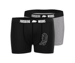 FORSBERG Boxershorts 2er Pack Curious Bear XL schwarz/grau