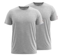 FORSBERG einfarbiges T-Shirt im Doppelpack 4XL hellgrau
