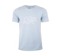 FORSBERG Finnson T-Shirt mit stylischem Bär Brustlogo Rundhals für Herren in Vier verschiedenen Farbkombinationen, Farbe:Pastellblau, Größe:XL