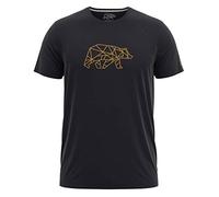FORSBERG Finnson T-Shirt mit stylischem Bär Brustlogo Rundhals für Herren in Vier verschiedenen Farbkombinationen, Farbe:schwarz/Bronze, Größe:4XL