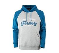 FORSBERG Tonigson Hoodie zweifarbig mit Retrologo S grau/blau