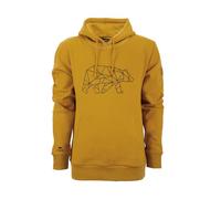 FORSBERG Pettarson Herren Hoodie mit Bärenlogo | Skandinavisch inspirierter Kapuzenpullover | All-Year Kollektion | Freizeit, Handwerk, Outdoor, Farbe:gelb, Größe:4XL