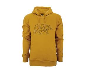 FORSBERG Pettarson Herren Hoodie mit Bärenlogo | Skandinavisch inspirierter Kapuzenpullover | All-Year Kollektion | Freizeit, Handwerk, Outdoor, Farbe:gelb, Größe:XL