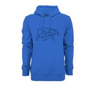 FORSBERG Pettarson Hoodie mit Bärenlogo für Freizeit und Handwerk, Farbe:Kornblau, Größe:L