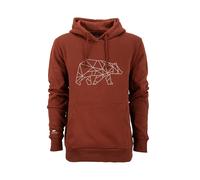 FORSBERG Pettarson Hoodie mit Bärenlogo für Freizeit und Handwerk, Farbe:Bordeaux, Größe:S