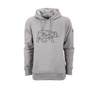 FORSBERG Pettarson Hoodie mit Bärenlogo für Freizeit und Handwerk, Farbe:hellgrau, Größe:S