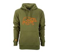 FORSBERG Pettarson Hoodie mit Bärenlogo für Freizeit und Handwerk, Farbe:Oliv, Größe:S