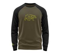 FORSBERG Raglar Longsleeve Shirt M dark oliv/schwarz