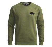 FORSBERG Sweatshirt mit Frottee Logo L oliv