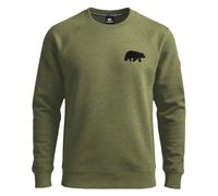 FORSBERG Sweatshirt mit Frottee Logo L oliv