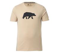 FORSBERG T-Shirt mit schwarzem Brustprint M beige