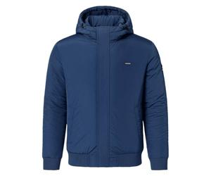 FORSBERG warme Winterjacke, gefütterte Kapuze, Rippstrick Bündchenolivgrün, marineblau, schwarz, Farbe:marineblau, Größe:M