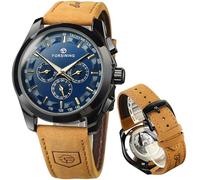 FORSINING Automatikuhr Edelstahl Leuchtende Herren Business Mechanische Armbanduhr, Blau