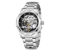 FORSINING Automatische mechanische Uhr, Skelett, wasserdicht, Chronograph, Business, Mode, analoge Armbanduhr, Skelett-Mode