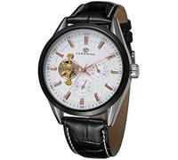 FORSINING fsg293 m3t1 Automatische Herren Armbanduhr mit Schwarz Echtes Leder Gurt Geschenk-Box