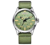 FORSINING Herren-Armbanduhr, analog, Datumsanzeige, Automatikuhr für Herren, wasserdicht, lässig, mechanische Armbanduhr, modisch, Business, grün, Armband
