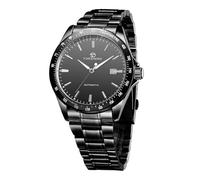 FORSINING Herren-Armbanduhr, automatisch, selbstaufziehend, Datumsanzeige, Edelstahl, Schwarz, Classic