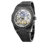 FORSINING Herren-Armbanduhr, wasserdicht, automatisch, mechanisch, Mondphase, automatisches Aufziehen