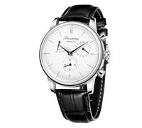 FORSINING Herren Automatikuhr Gangreserve Datumsanzeige Mode Mechanische Armbanduhr Weiß und Schwarz Klassisch