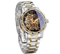 FORSINING Herren Chronograph Sport Armbanduhr Wasserdicht Militär Uhren für Herren Schwarz Analog Quarz Armbanduhr mit Datumsanzeige Silikon Armband Outdoor Uhr Reloj para Hombre, SilverBlack