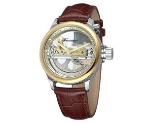 Forsining Luxus-Business-Männer-Armbanduhr mit hohlem Automatik-Uhrwerk (#c)