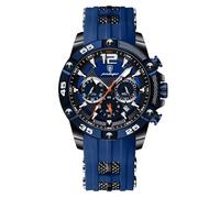 FORSINING Männer Uhr,Militär Quarz Analoge Armbanduhr Casual Silikon Band Kalender Datumsanzeige Sport Chronograph Wasserdicht Leuchtend, Blau