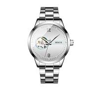 FORSINING Mechanische Tourbillon-Herren-Armbanduhr, Automatik-Armbanduhr mit Edelstahlarmband, 4-silber, Mechanisch