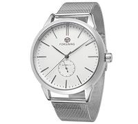 FORSINING Men's Automatic Analog Display Unique Design Watch with Stainless Steel Bracelet FSG8083M4S4