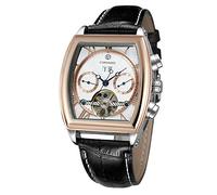 FORSINING Men's Automatic Calendar Unique Shape Display Analogue Watch Leather Strap FSG9421M3T2