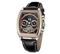 FORSINING Men's Automatic Calendar Unique Shape Display Analogue Watch with Leather Strap FSG9421M3T1