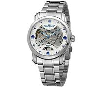 FORSINING Men's Automatic Self-Wind Skeleton Analogue Stainless Steel Bracelet Watch WRG8078M4S2