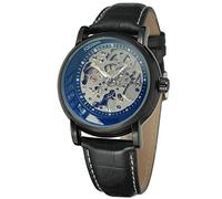 FORSINING Men's Automatic Self-Wind Skeleton Dial Analogue Watch with Leather Strap FSG8121M3B1